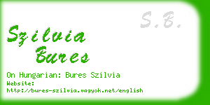 szilvia bures business card